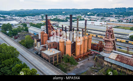 Sloss Öfen, Betrieben 1882-1970, am längsten kontinuierlich Hochofen Birmingham, Alabama, USA Stockfoto