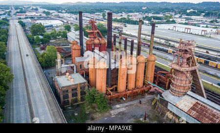 Sloss Öfen, Betrieben 1882-1970, am längsten kontinuierlich Hochofen Birmingham, Alabama, USA Stockfoto