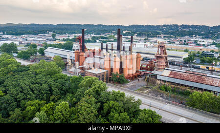 Sloss Öfen, Betrieben 1882-1970, am längsten kontinuierlich Hochofen Birmingham, Alabama, USA Stockfoto