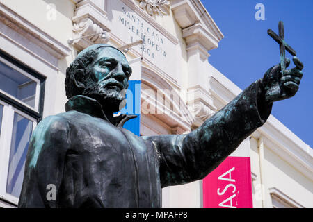 Statue, Santa Casa da Misericordia, Lissabon, Portugal Stockfoto