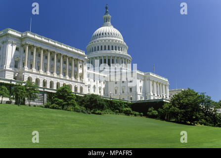 1988 historische UNITED STATES CAPITOL CAPITOL HILL RASEN WASHINGTON DC USA Stockfoto