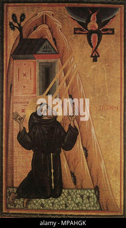 Der heilige Franz von Assisi die Stigmata zwischen ca. 1240 und ca. 1250. 871 Master San Francesco Bardi - Hl. Franziskus die Wundmale empfangen - WGA 14495 Stockfoto