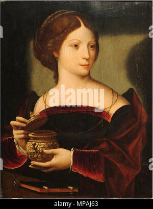 Maria Magdalena, ca. 1530. 873 Master mit dem Papagei - Maria Magdalena Stockfoto