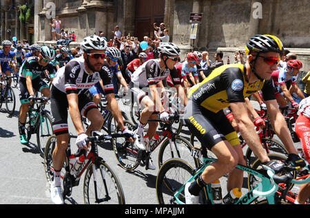 Giro d'Italia 2018 (4. Stufe in Catania, Sizilien, Italien) Stockfoto