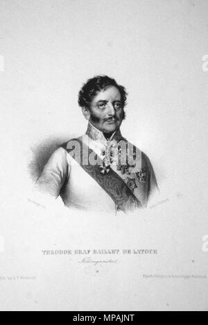 OLYMPUS DIGITALKAMERA. English: Theodor Graf Baillet de Latour (1780-1848), k. k. Kriegsminister, Feldzeugmeister. Lithographie von Adolf Dauthage, 1848. 1848. Adolf Dauthage (1825-1883) 1184 Theodor Baillet de Latour Litho Stockfoto