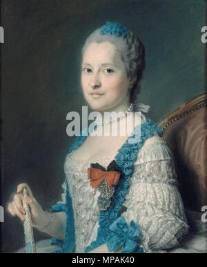 877 Maurice Quentin De La Tour, Marie-Josèphe de Saxe, Dauphine (1756-1760)-002 Stockfoto