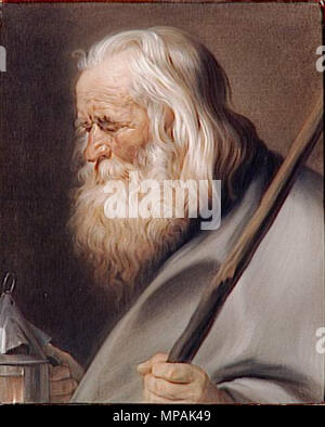 Diogenes. Von einer verlorenen Gemälde kopiert von Peter Paul Rubens. 18. 877 Maurice Quentin De La Tour - Diogenes Stockfoto