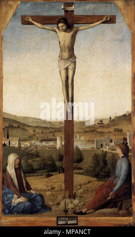 Christus gekreuzigt 1475. 885 Antonello da Messina - Kreuzigung - WGA 00746 Stockfoto