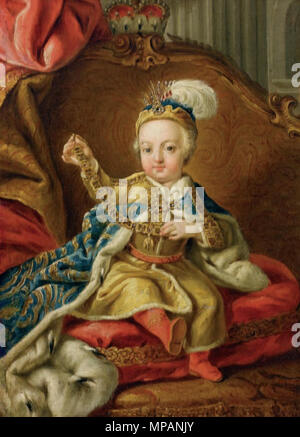 . Joseph II. (1741-1790) als Kind. ca. 1743-1744. 886 Meytens - Joseph II. als kind Stockfoto