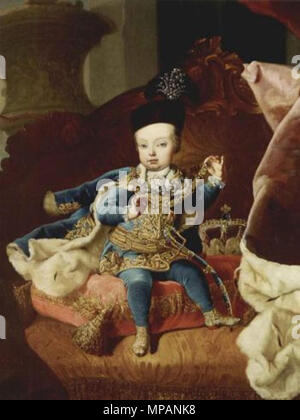 . Joseph II. (1741-1790) als Kind. Vermutlich 1740 s. 886 Meytens, Joseph II. als Kind zugeschrieben Stockfoto