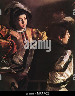 Die Berufung des heiligen Matthäus (Detail) zwischen 1599 und 1600. 889 Michelangelo Merisi da Caravaggio - Die Berufung des heiligen Matthäus (Detail) - WGA 04115 Stockfoto