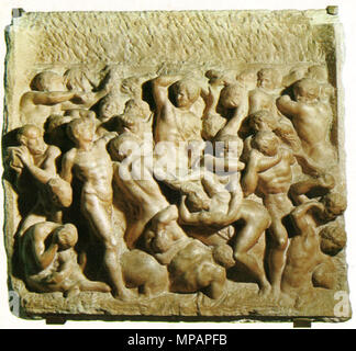 . En: Kampf der Zentauren (Michelangelo). ca. 1492. Michelangelo (1475 - 1564) Alternative Namen Michelangelo di Lodovico Buonarroti Simoni Beschreibung italienischer Maler, Bildhauer, Architekt, Dichter und Erfinder Geburtsdatum / Tod vom 6. März 1475 18. Februar 1564 Ort der Geburt / Todes Caprese Michelangelo Rome Arbeit Periode von 1487 bis 1564 Standort Florenz (1487-1494), Bologna (1494-1496), Rom (1496-1501), Florenz (1501-1505), Rom (1505-1506), Florenz (1506-1508), Rom (1508-1516), Florenz (1516-September 1529), Venedig (September 1529 - November 1529), Florenz (Novemb Stockfoto