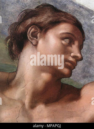 Englisch: Schöpfung von Adam (Detail) 1510. 890 Michelangelo, Erschaffung des Adam, 05. Stockfoto
