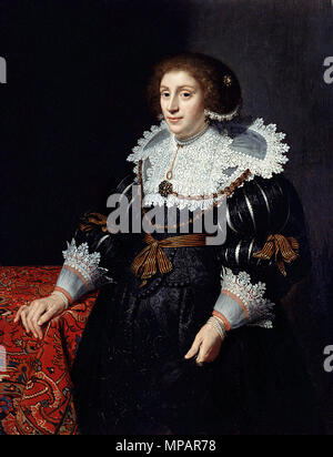 Porträt einer Frau, 1631. 892 Michiel Jansz van Mierevelt - Portret van een Vrouw Stockfoto