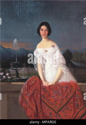 Portrait von Maria Schrey pl. Redlwerth 1842. 893 Mihael Stroj - Maria Schrey pl. Redlwerth Stockfoto