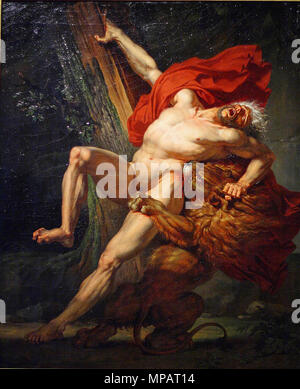 Milo von Croton, Versuch, Test seine Stärke, ist gefangen und verzehrt von einem Löwen 1795. Charles Meynier ( - 1832) Alternative Namen Meynier; M. Meynier Beschreibung Französische Maler Geburtsdatum / Tod 24. November 1763 und 25. November 1768 und 6. September 1832 Ort der Geburt / Todes Paris Paris arbeiten Standort Paris Aufsicht: Q 970511 VIAF: 54417590 ISNI: 0000 0000 0110 0696 ULAN: 500020752 LCCN: nb 2007019640 GND: 117570427 WorldCat 895 Milo von Croton, Versuch, Test seine Stärke, ist gefangen und verzehrt von einem Löwen - Charles Meynier Stockfoto