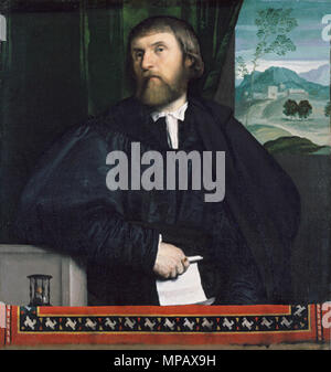 . Porträt eines Mannes,//Metropoliten. ca. 1520 - 25. Moretto da Brescia (1498 - 1554) Alternative Namen: Alessandro Bonvicino, Il Moretto Beschreibung italienischer Maler Geburtsdatum / Tod ca. 1498 zwischen 9. Dezember 1554 und 22. Dezember 1554 Ort der Geburt / Todes Rovato Rovato Lage arbeiten, Brescia, Venedig Authority control: Q 954504 VIAF: 103211555 ISNI: 0000 0001 0830 9836 ULAN: 500007609 82230771 LCCN: n NLA: 35271308 WorldCat 905 Moretto da Brescia 003 Stockfoto