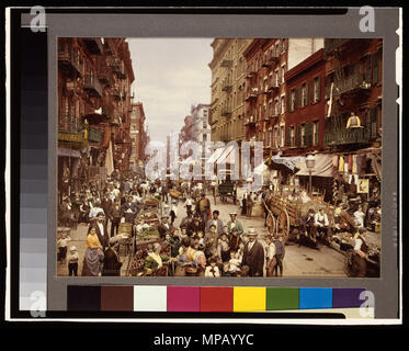Русский: Малберри-стрит, г. Нью-Йорк Français: Mulberry Street, à New York Englisch: Mulberry Street, New York City: 纽约市桑树街 中文 Português: Mulberry Street, Cidade de Nova Iorque العربية: شارع مَلْبَري ، مدينة نيويورك Español: Mulberry Street, Ciudad de Nueva York. Русский: На этой фотолитографии Детройтского издательства показаны оживленные улицы Нижнего Ист - Сайда Нью-Йорка в начале XX века. В период между 1870 и 1915 годами население Нью-Йорка выросло более раза в чем три, с 1,5 млн. До 5 млн. Человек. В 1900 году, когда был сделан этот снимок, иммигранты иностранного происхождения дети и их Stockfoto