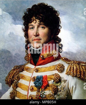 . Fragment der Portrait von Joachim Murat, Prince d'Empire., Großherzog von Clèves und von Berg, König von Neapel unter dem Namen Napoleon in 1808 (1767-1815), Marschall von Frankreich im Jahre 1804. ca. 1808. 912 Murat 2 Stockfoto