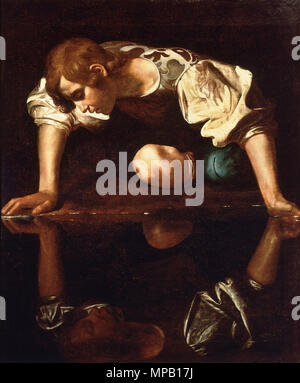 English: narzis Français: Narcisse Englisch: Narzissen Polski: Narcyz zwischen 1594 und 1596. 918 Narcissus-Caravaggio (1594-96) Stockfoto