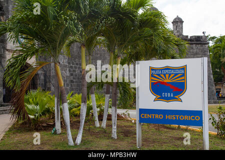 Policia Nacional Revolucionaria Comandancia Allgemeine Havanna Kuba Stockfoto