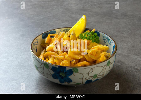 Koebi karaage Japanische frittierte kleine Garnelen Stockfoto