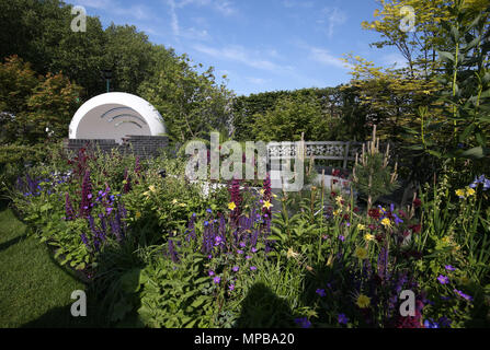 Der Cherub HIV Garten: Ein Leben ohne Wände an der RHS Chelsea Flower Show im Royal Hospital Chelsea, London. Stockfoto