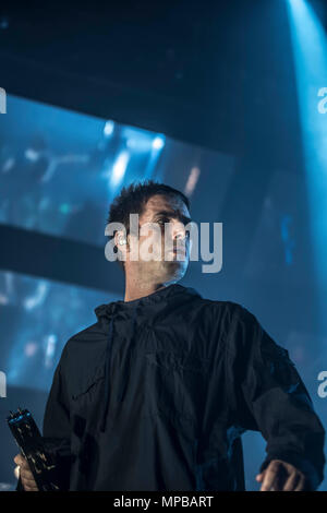 Liam Gallagher bei Benefizkonzert für Manchester terror Angriff Opfer bei O2 Ritz, Manchester - Mai 2017 Stockfoto