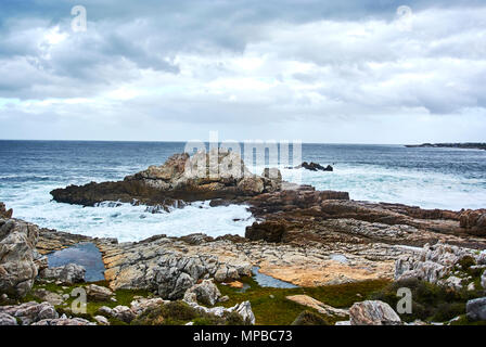 Hermanus (ursprünglich "Hermanuspietersfontein, aber im Jahr 1902 verkürzt, wie der Name war zu lang für die Post), ist eine Stadt an der südlichen Stockfoto