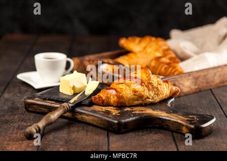 Frische Butter croissants Stockfoto