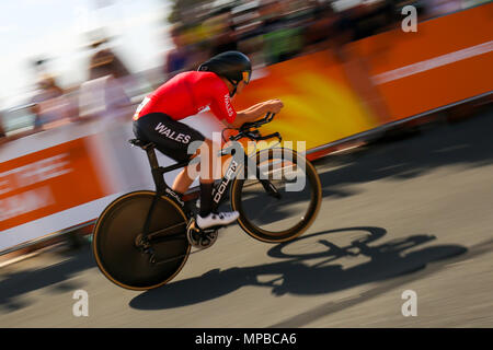 21 Commonwealth Games, Radfahren Time Trial, Gold Coast, Queensl Stockfoto