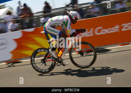 21 Commonwealth Games, Radfahren Time Trial, Gold Coast, Queensl Stockfoto