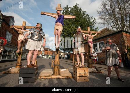 Marlborough Gemeinschaft Passion Play, Wiltshire 2017 15/04/17. Stockfoto