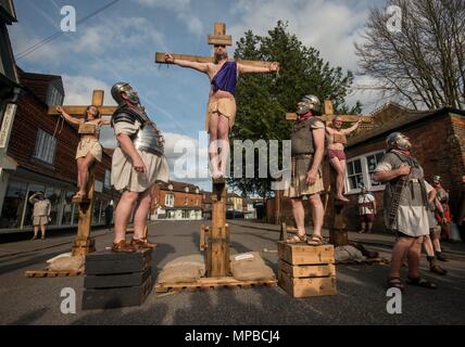 Marlborough Gemeinschaft Passion Play, Wiltshire 2017 15/04/17. Stockfoto