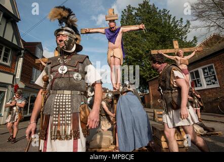 Marlborough Gemeinschaft Passion Play, Wiltshire 2017 15/04/17. Stockfoto