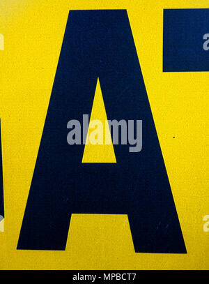 Formulierung in Distressed Zustand Typografie gefunden Brief A Stockfoto