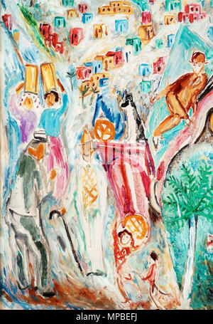 . Malerei von Nils Dardel, Info zu kommen. -1943. 920 ND Teneriffa Stockfoto