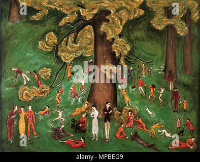 . Malerei von Nils Dardel, Info zu kommen. -1943. 920 ND 36 Dimanche Stockfoto