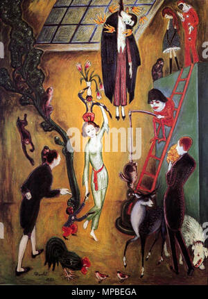 . Malerei von Nils Dardel, Info zu kommen. -1943. 920 ND 38 Excentrisk Stockfoto