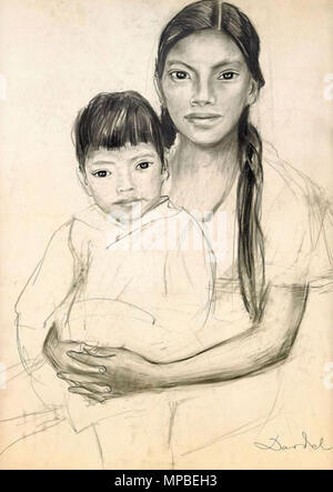 . Malerei von Nils Dardel, Info zu kommen. -1943. 921 ND 66 Indiankvinna Stockfoto