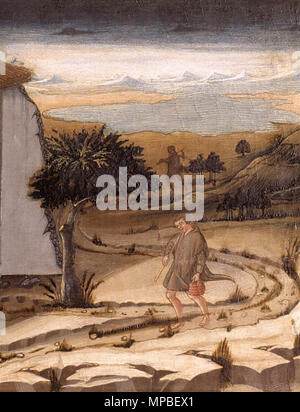 Krippe (Detail) 1470 s. 922 Neri di24 - Schneemann (Detail) - WGA02168 Stockfoto