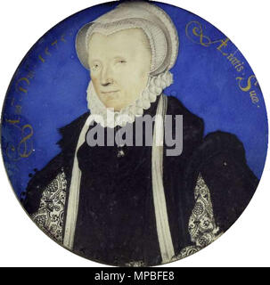 Lady Margaret Douglas, Gräfin von Lennox. Englisch: Miniaturbildnis von Margaret Douglas, Gräfin von Lennox (1515-1578), datiert 1575. . 1575. 924 Nicholas Hilliard Margaret Douglas Gräfin von Lennox Stockfoto