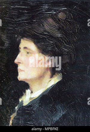 . Română: Maria Danciu (Dancu Dáncs sau) - Soția pictorului Nicolae Grigorescu, la Muzeul Memorial "Nicolae Grigorescu" din Câmpina. . Datum unbekannt. 925 Nicolae Grigorescu - Maria Danciu (3) Stockfoto