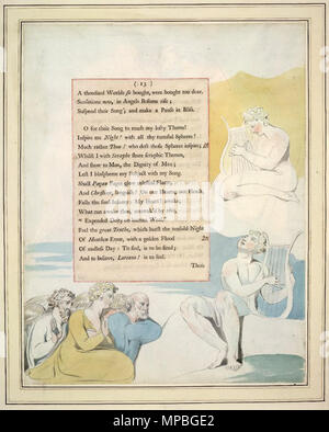 . Englisch: Nacht Gedanken Blake Aquarell IV 013. 9 März 2013, 01:14:09. William Blake (1757 - 1827) Alternative Namen W. Blake; Uil" iam Bleik Beschreibung britische Maler, Dichter, Schriftsteller, Theologe, Sammler und Graveur Geburtsdatum / Tod 28. November 1757 12. August 1827 Ort der Geburt / Todes Broadwick Street Charing Cross Standort London Authority control: Q 41513 VIAF: 54144439 ISNI: 0000 0001 2096 135 X ULAN: 500012489 78095331 LCCN: n NLA: 35019221 WorldCat 928 Nacht Gedanken Blake Aquarell IV 013 Stockfoto