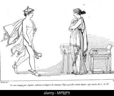 . Illustrationen von Odyssey Englisch: Hermes Bestellungen Calypso zu Odysseus Español: Hermes ordena ein Calipso que Deje partir eine Odiseo lösen. 1810. John flaxman (1755 - 1826) Alternative Namen John flaxman II; John flaxman (II); Flaxman; Flaxman junior Beschreibung britische Maler, Dichter, Bildhauer und Zeichner Geburtsdatum / Tod vom 6. Juli 1755 vom 7. Dezember 1826 Ort der Geburt / Todes York London Arbeitsort Florenz (1787) Kontrolle: Q 366066 VIAF: 17260670 ISNI: 0000 0001 2095 6665 ULAN: 500115449 50004058 LCCN: n NLA: 35088387 WorldCat 939 OdysseyHermes Stockfoto