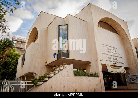 TEL AVIV, Israel. März 30, 2018. Die Beit Daniel Synagoge und Reformjudentum Community Center. Stockfoto