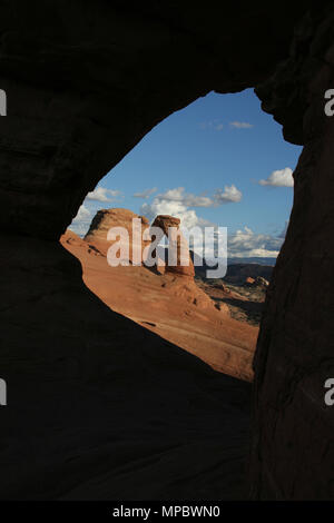 Moab, USA - 6. Oktober - 2008: Arches National Park ist ein Nationalpark in der Nähe von Moab im Osten des US-Bundesstaates Utah Stockfoto