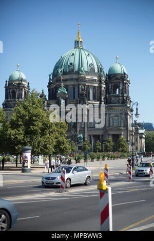 Berlin, Deutschland. Berliner Dom Kirche, kurze Namen für die Evangelischen Obersten Pfarr- und Stiftskirche in Berlin, auf der Museumsinsel in Mitte Bezirk entfernt. Berliner Dom 30.08.17 © Peter SPURRIER. Stockfoto