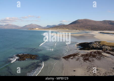 Luskentire Strand auf der Isle of Harris, Schottland. Stockfoto