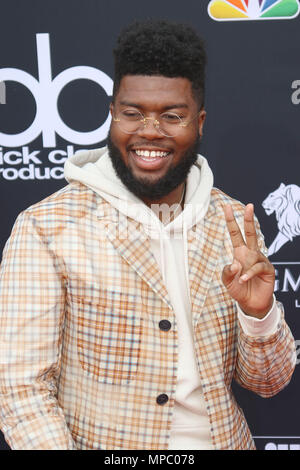 Las Vegas, Nevada, USA. 21 Mai, 2018. Khalid besucht die 2018 Billboard Magazine Music Awards am 20. Mai 2018 im MGM Grand Arena in Las Vegas, Nevada. Credit: Marcel Thomas/ZUMA Draht/Alamy leben Nachrichten Stockfoto